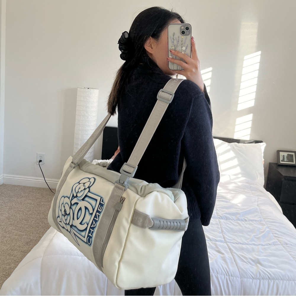 Chanel Sports Camellia Duffle Bag - Picture 16 of 16